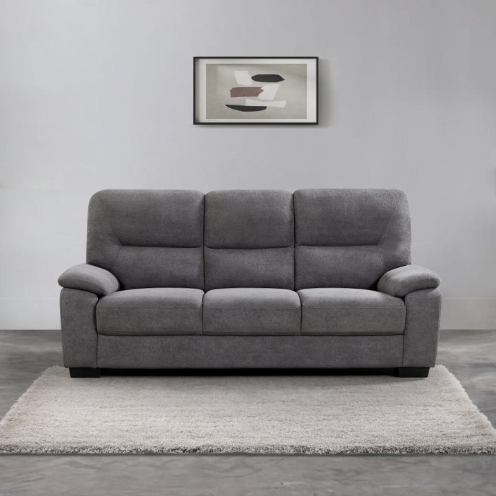 grey fabric 3 seater lounge